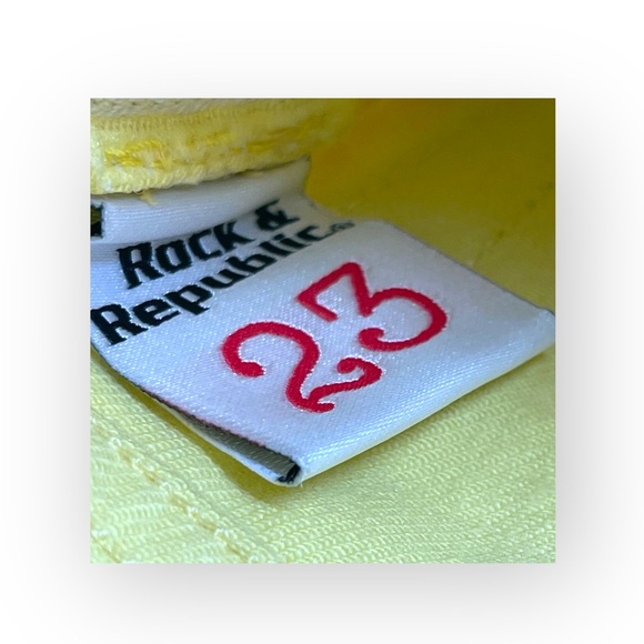 new Rock & Republic ☀︎︎ Swarovski® Crystal Kiedis Stretch Jeans ☀︎ Neon Yellow - Picture 8 of 16